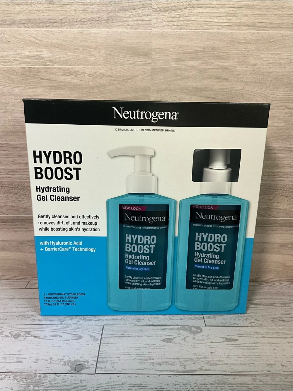 Neutrogena Hydro Boost Hydrating Gel Cleanser -2 pack new